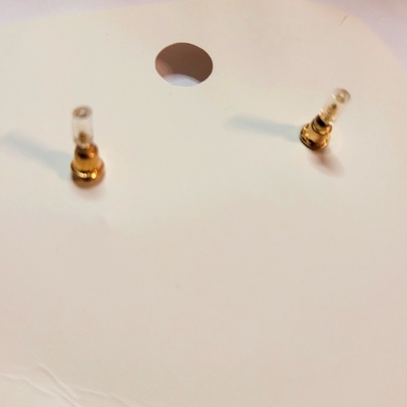 MOON & Star Design Rhinestone Stud Earrings - Picture 4 of 4